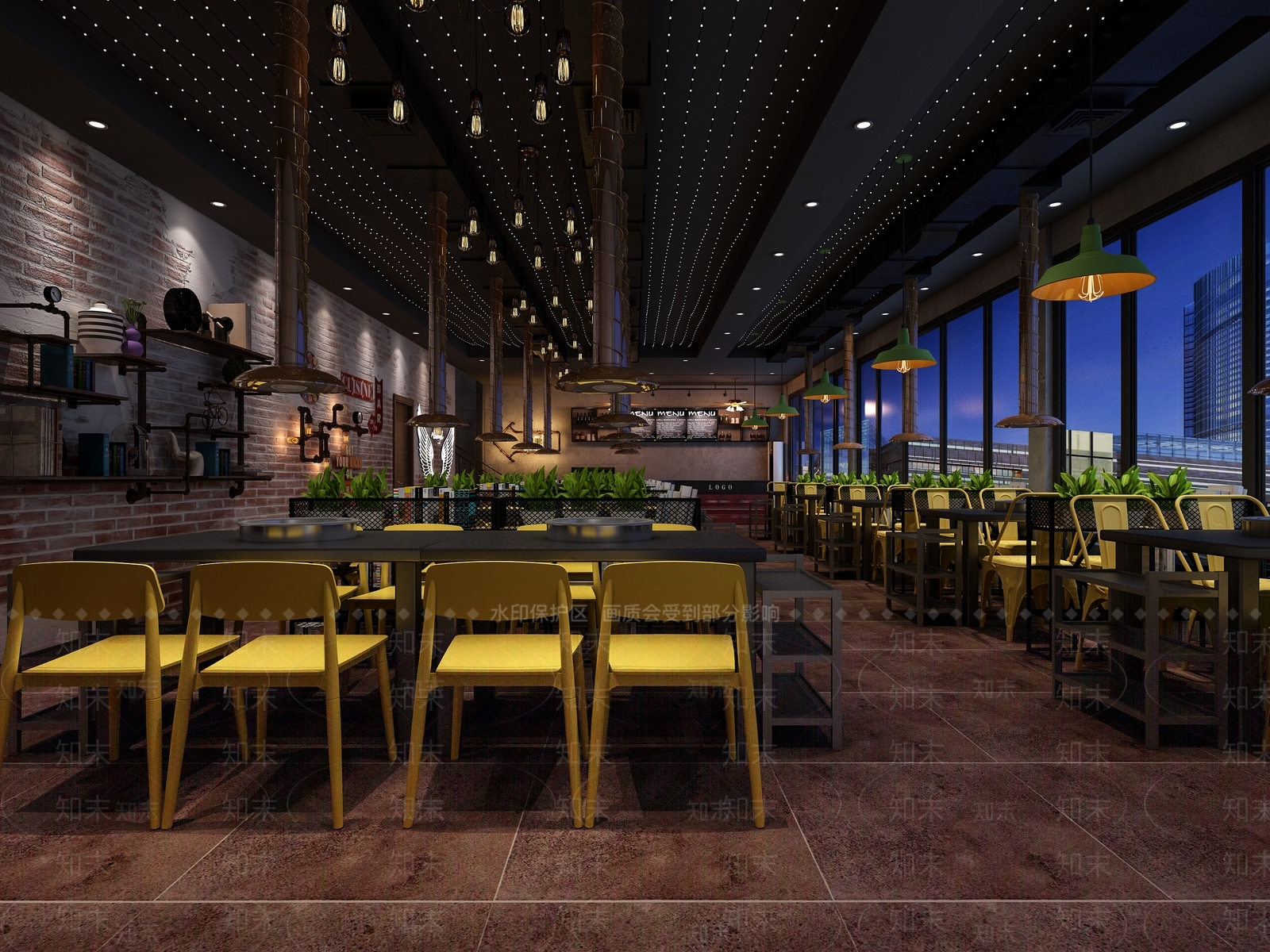 工业风烧烤店3D模型下载【ID:371674549】