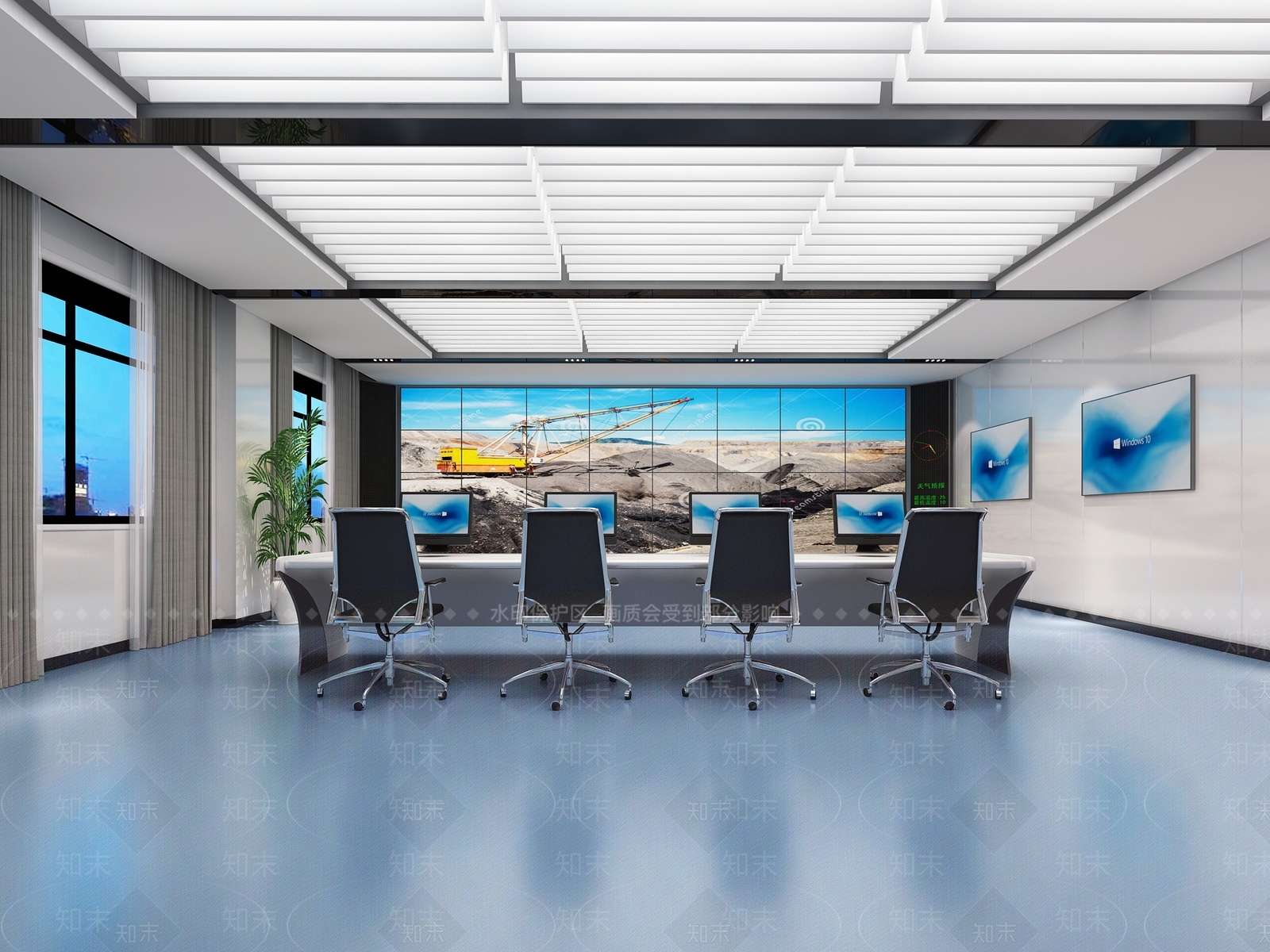现代风格指挥中心3D模型下载【ID:771676644】