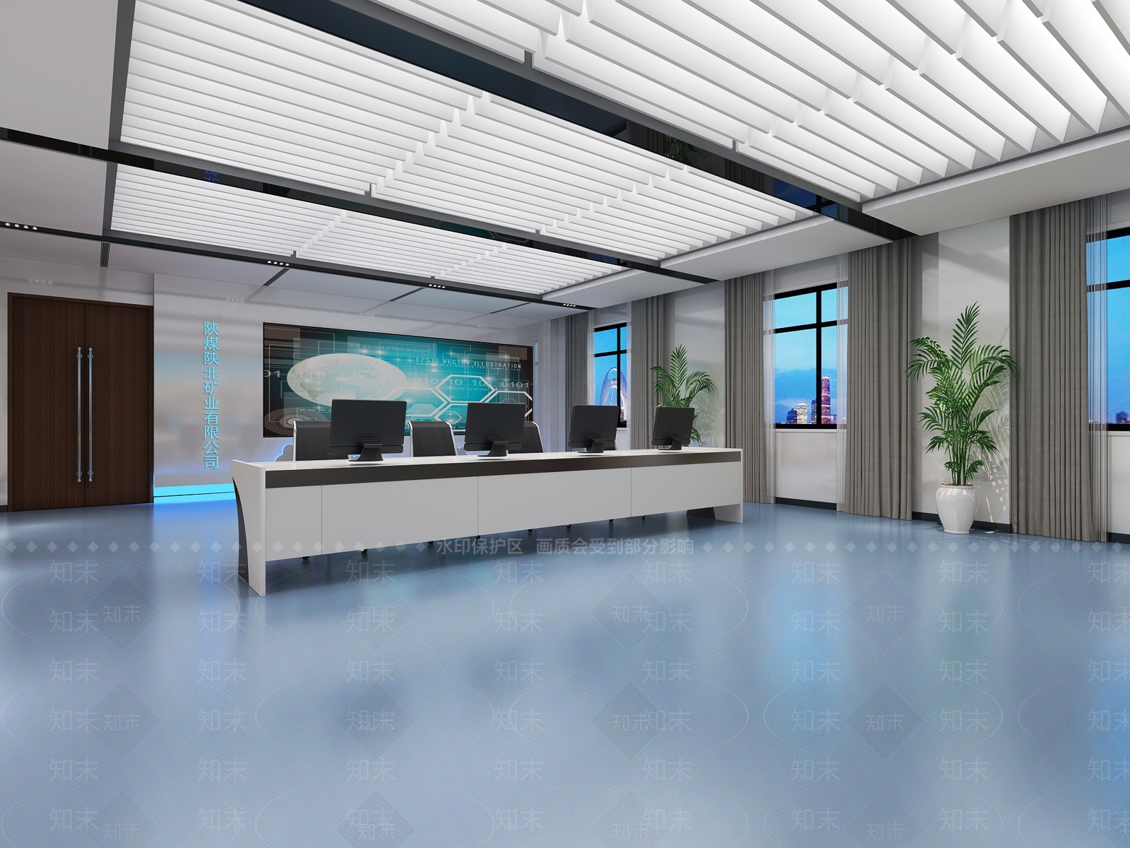 现代风格指挥中心3D模型下载【ID:771676644】