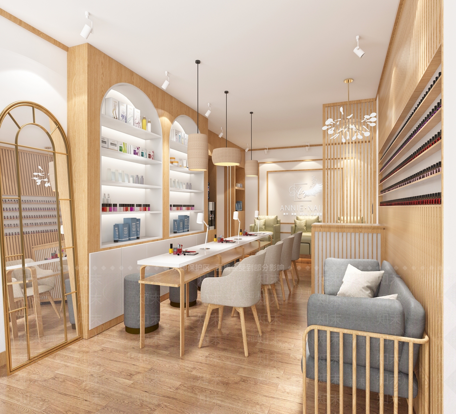 日式美容美甲店3D模型下载【ID:971701559】