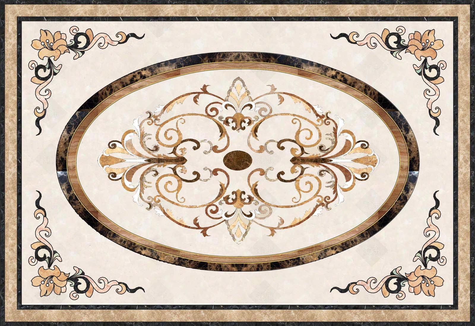 石材地面拼花贴图下载【ID:571743173】