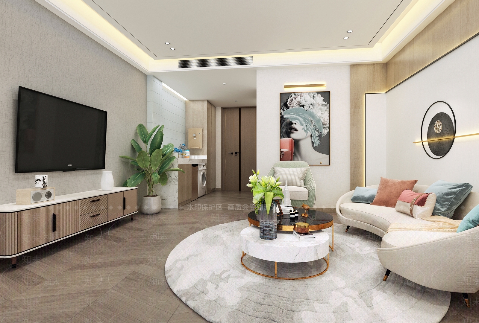 现代单身公寓3D模型下载【ID:471778837】