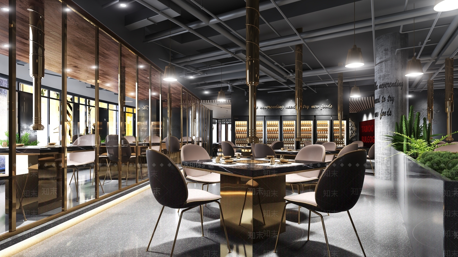 工业风烤肉店3D模型下载【ID:371840492】
