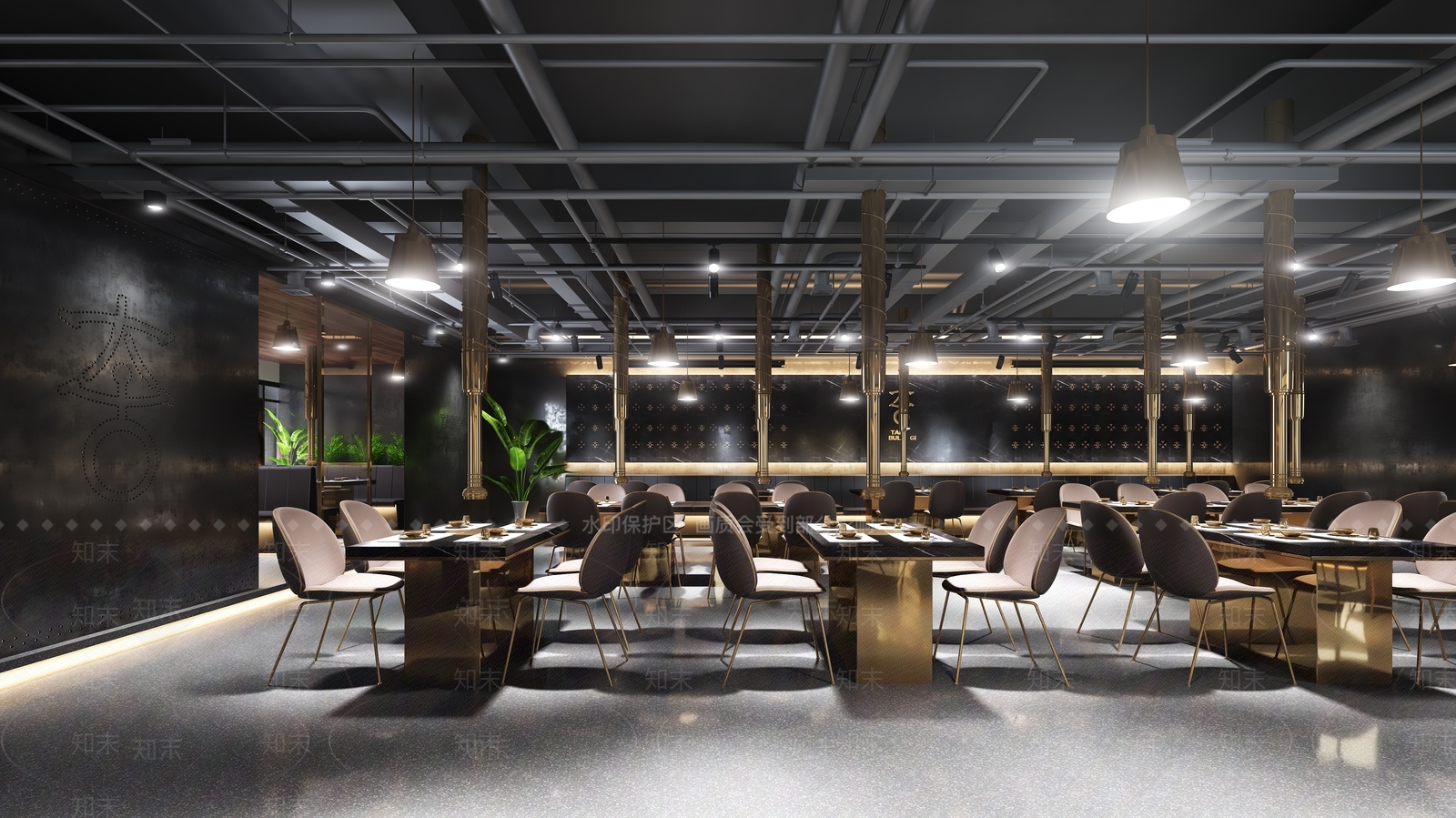 工业风烤肉店3D模型下载【ID:371840492】