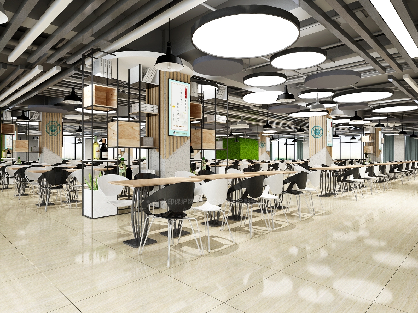 现代大学食堂3D模型下载【ID:771843749】