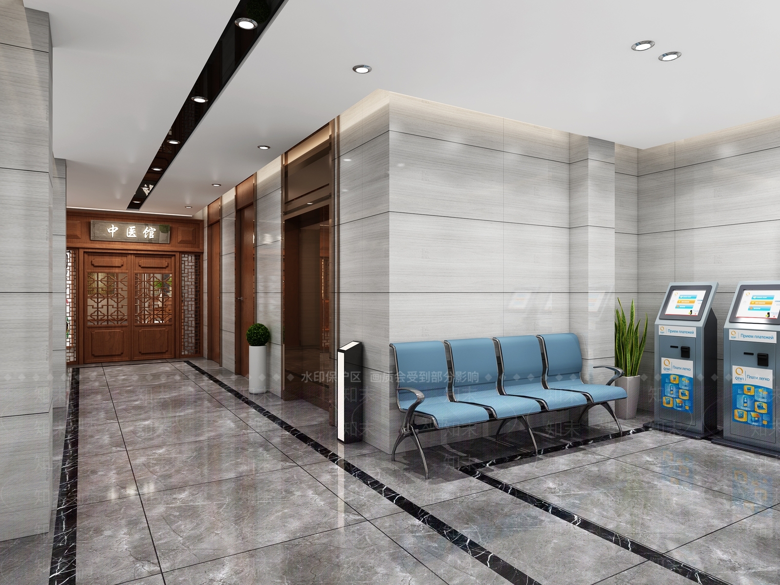 新中式社区医院3D模型下载【ID:971846618】