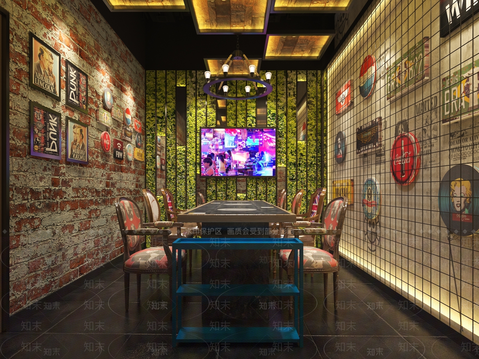 工业风烧烤店3D模型下载【ID:371860418】