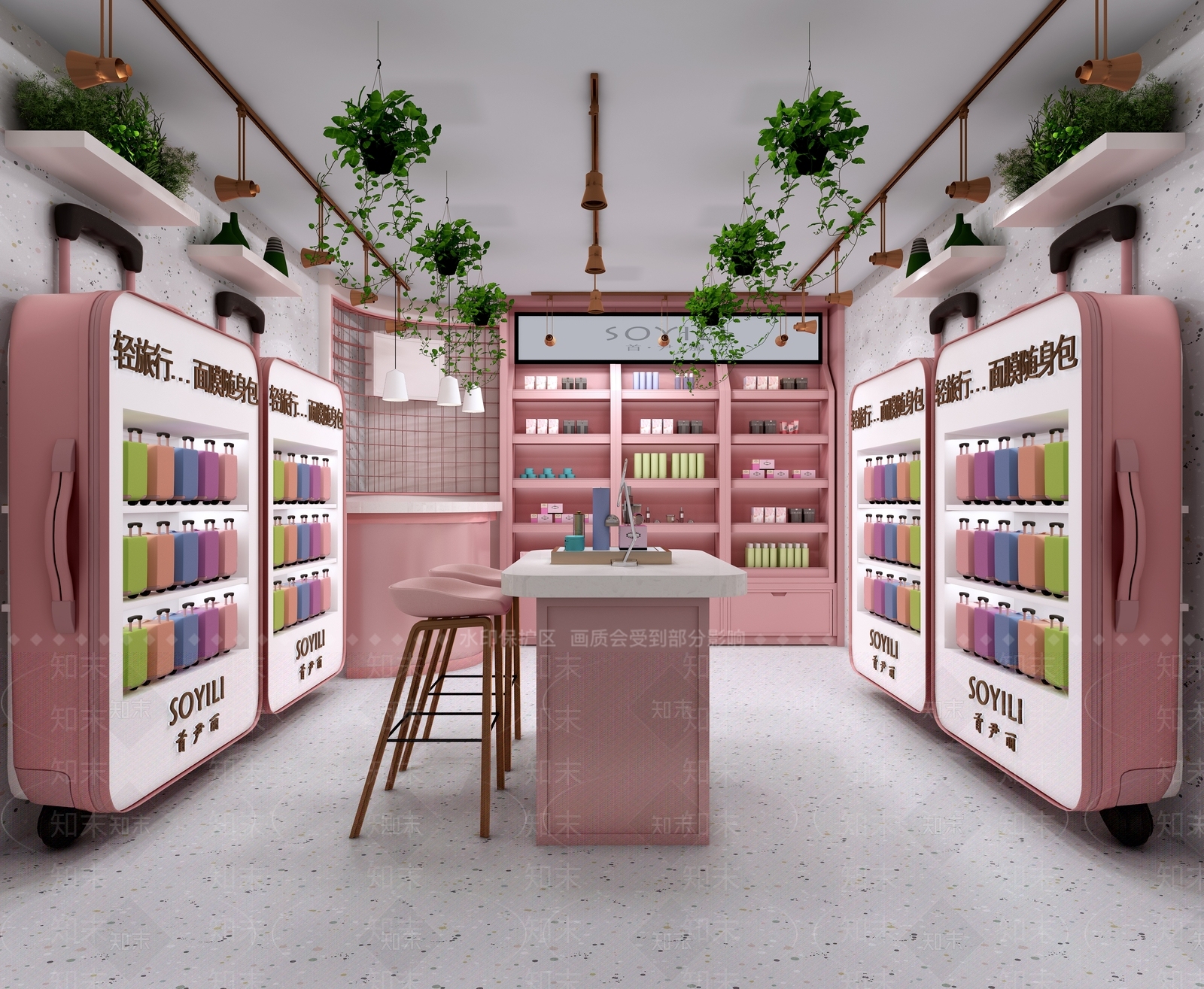现代风格商场展区3D模型下载【ID:371960472】