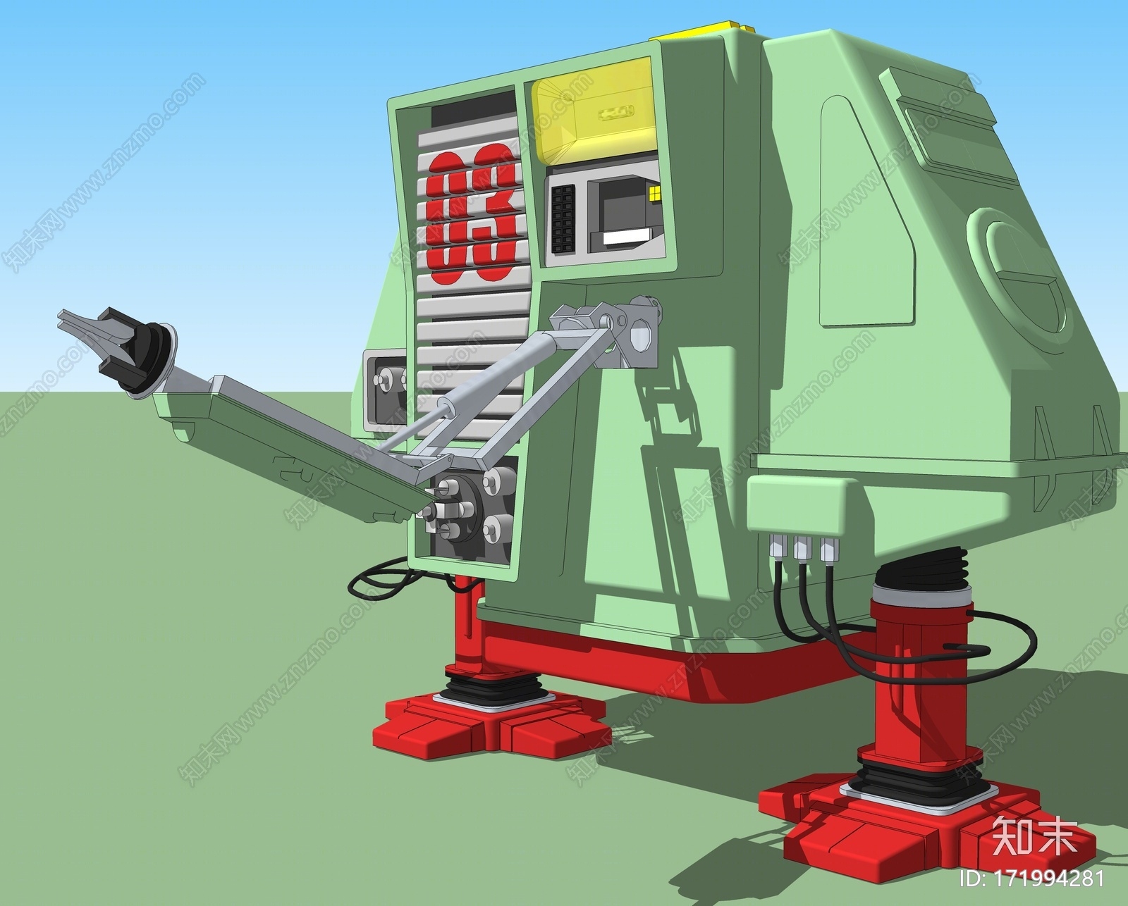 现代风格玩具机器人SU模型下载【ID:171994281】