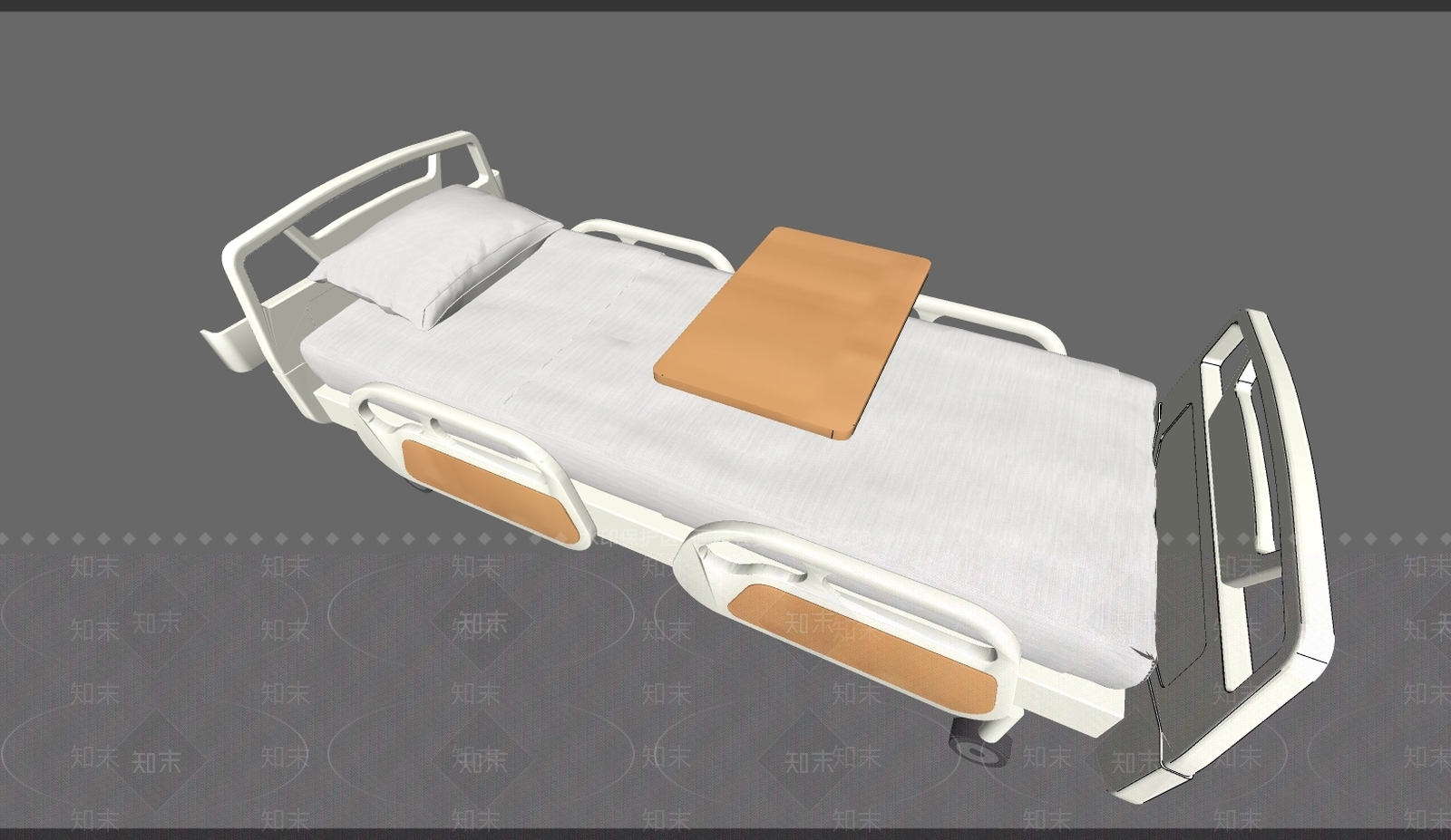 现代风格医院病床SU模型下载【ID:972013699】