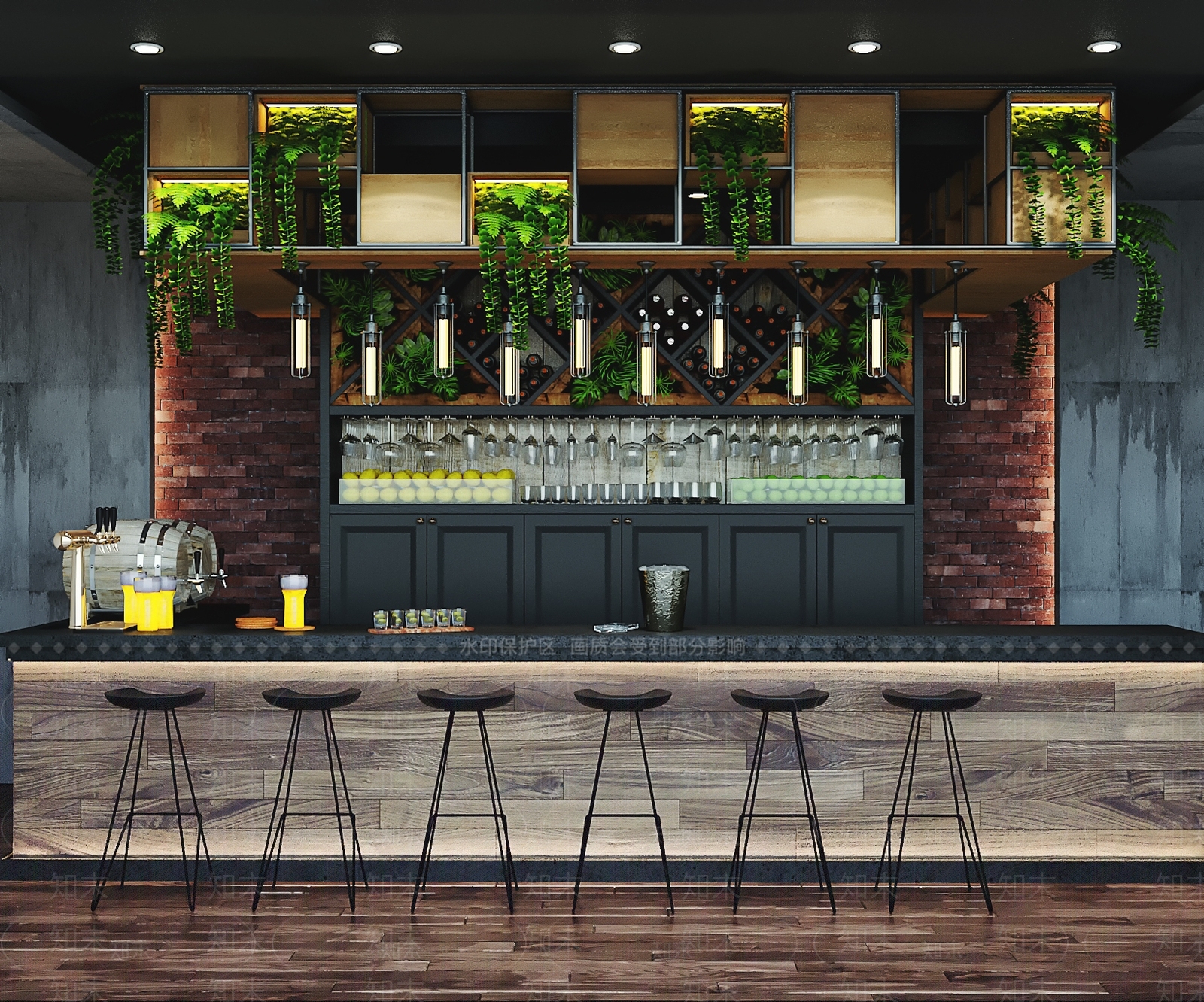 工业风酒吧3D模型下载【ID:472037418】