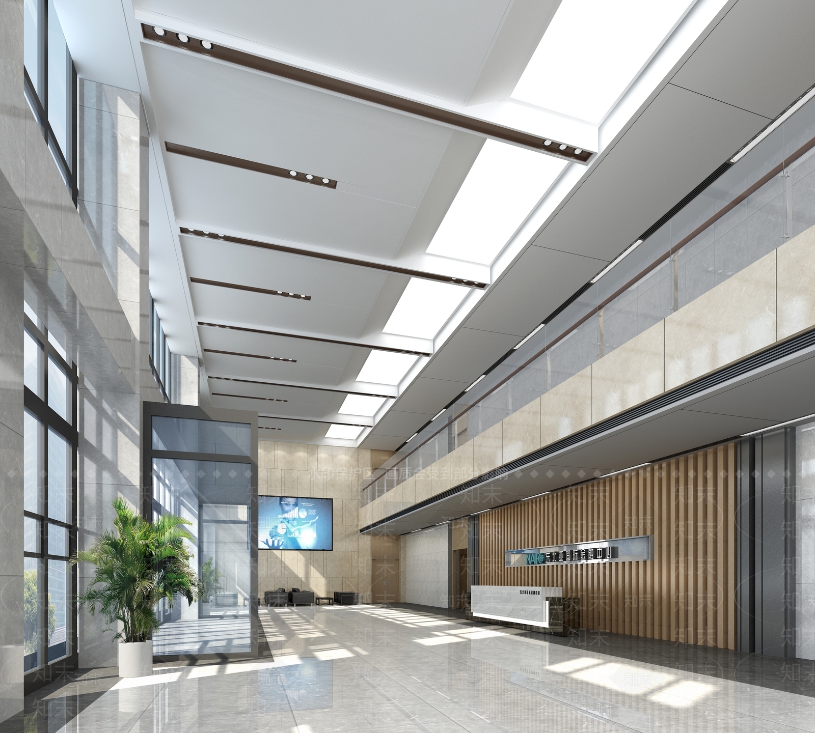 现代服务中心大堂3D模型下载【ID:472094169】