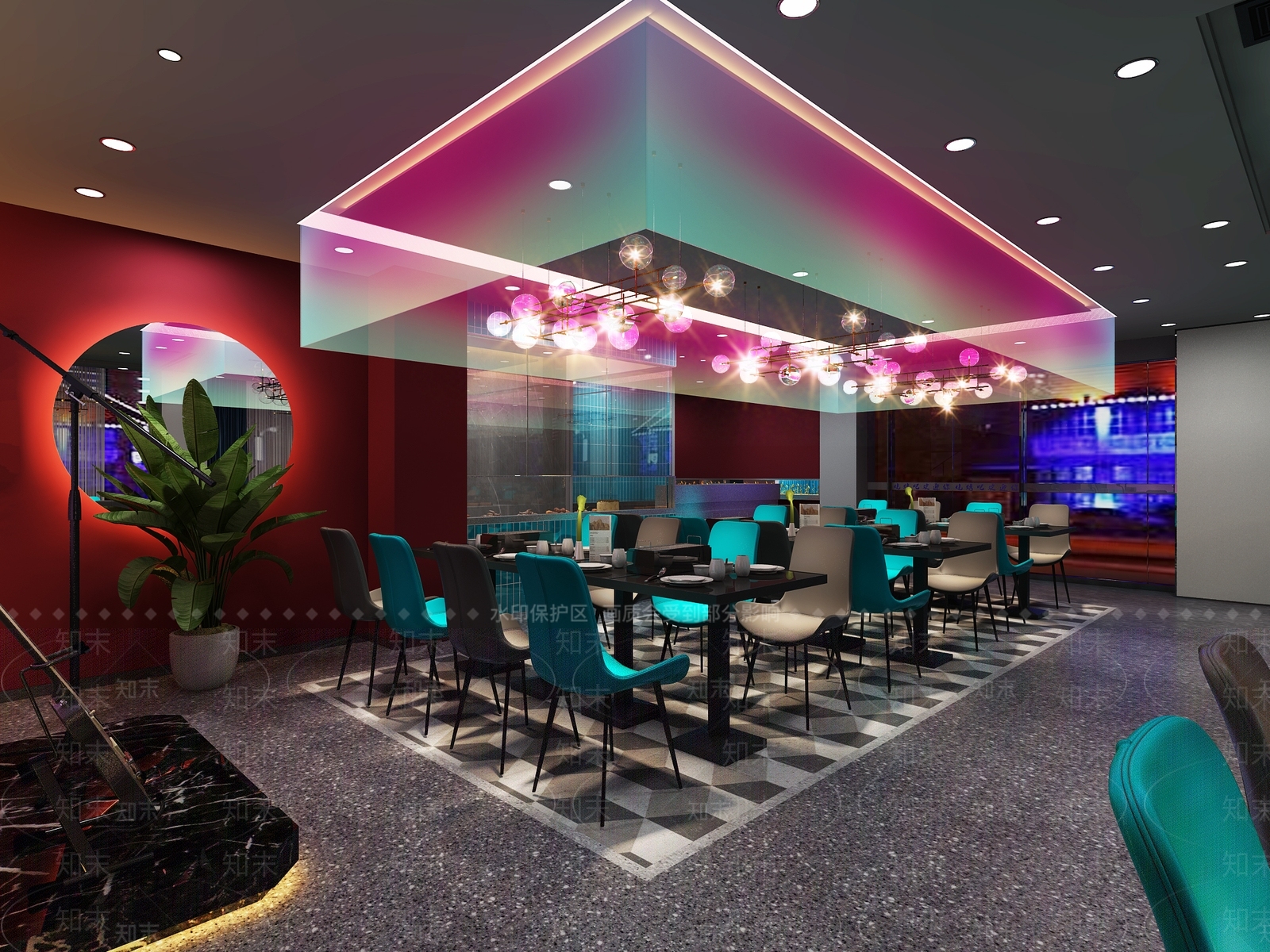 现代音乐餐厅3D模型下载【ID:272100972】
