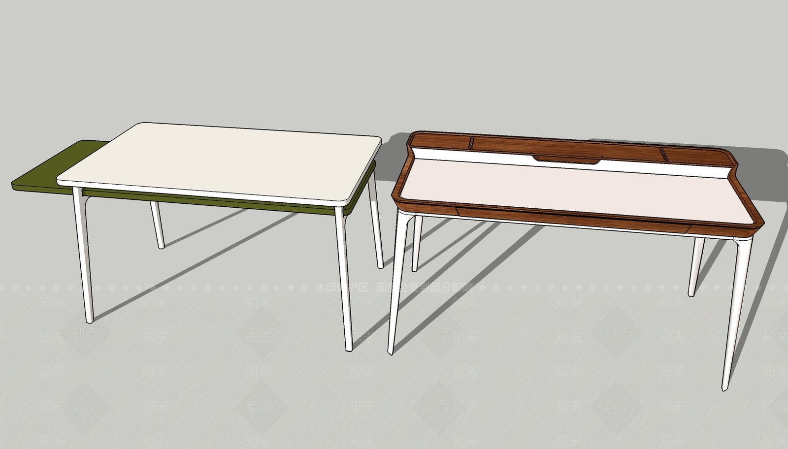 现代风格电脑桌SU模型下载【ID:272107116】