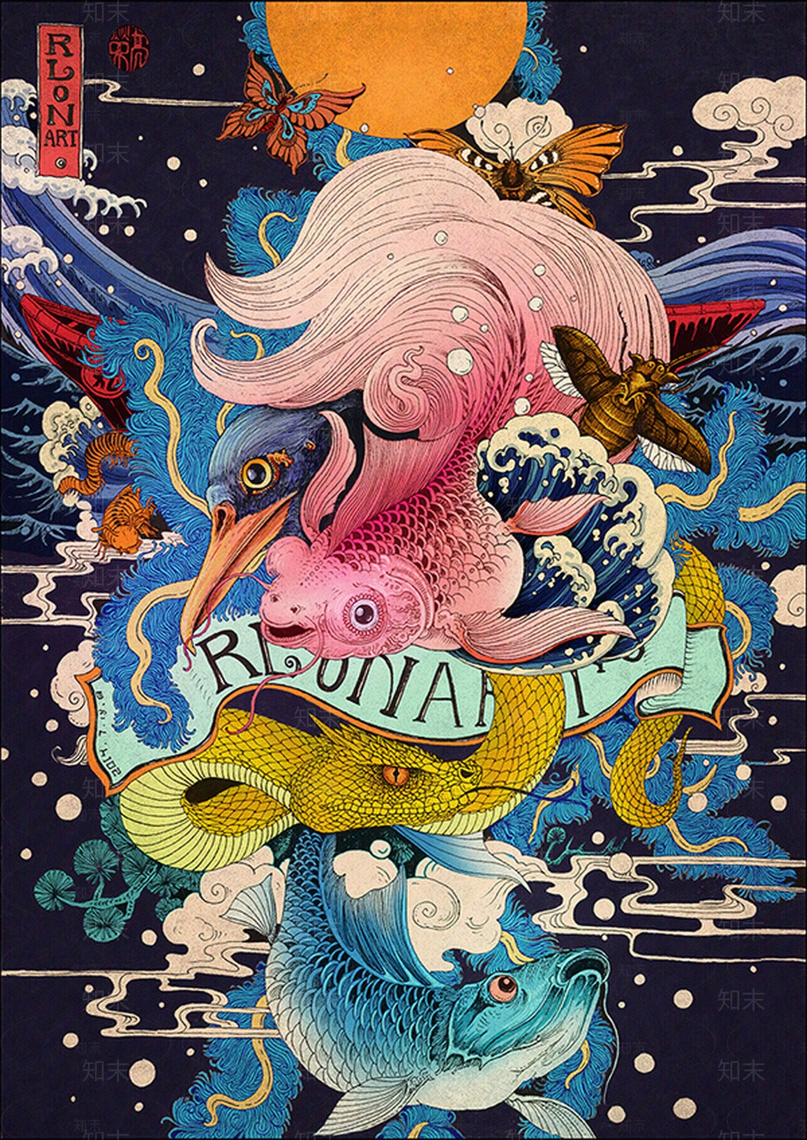 浮世绘贴图下载【ID:972127592】