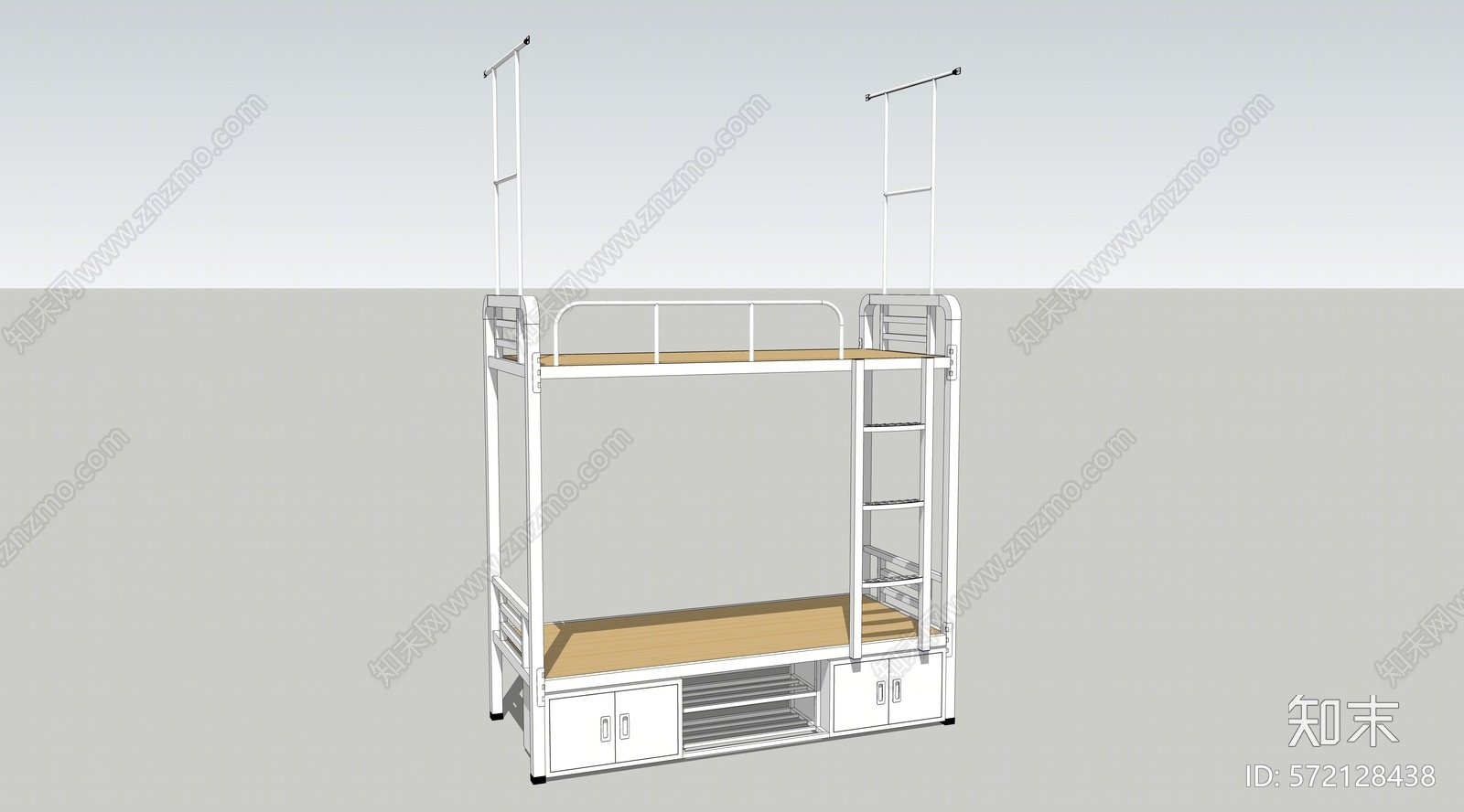 现代双层床SU模型下载【ID:572128438】