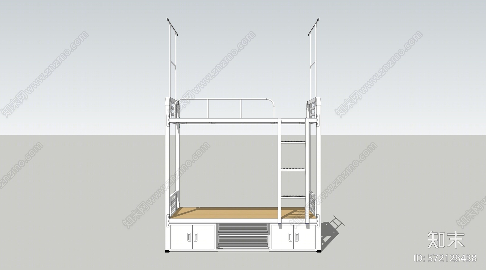 现代双层床SU模型下载【ID:572128438】