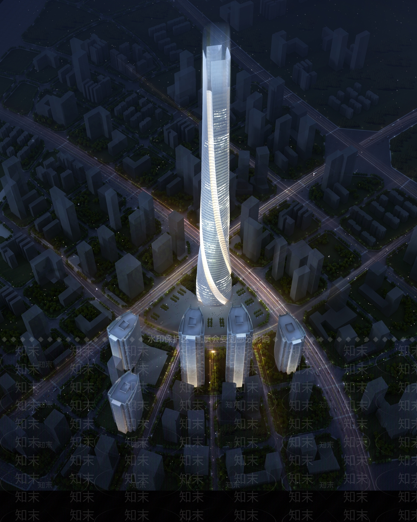 现代风格商业高层SU模型下载【ID:472135213】