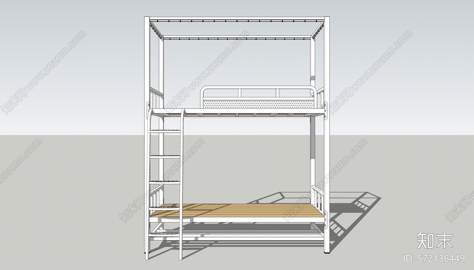 现代双层床SU模型下载【ID:572136449】