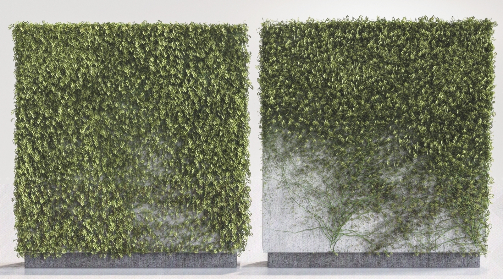 现代绿植墙3D模型下载【ID:472159219】