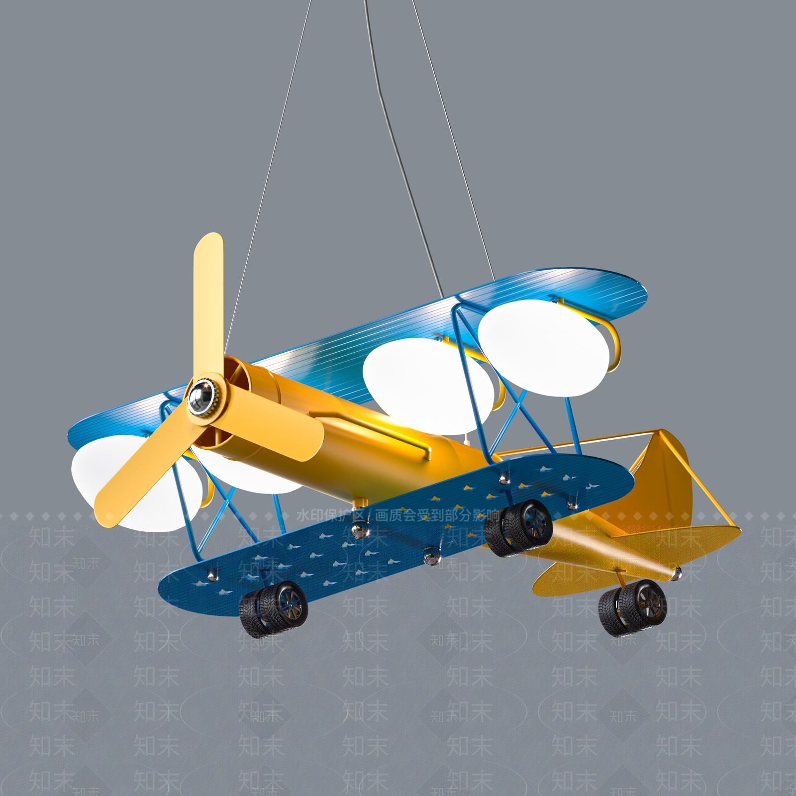 现代卡通吊灯3D模型下载【ID:572161808】