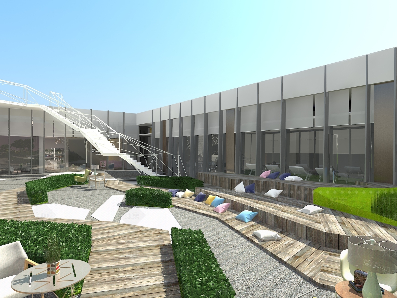 现代风格公共活动区3D模型下载【ID:572163080】