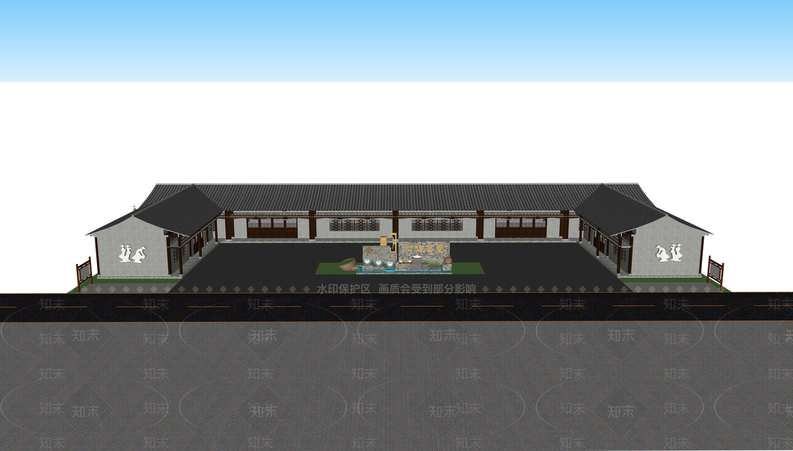 中式风格茶室SU模型下载【ID:472196054】