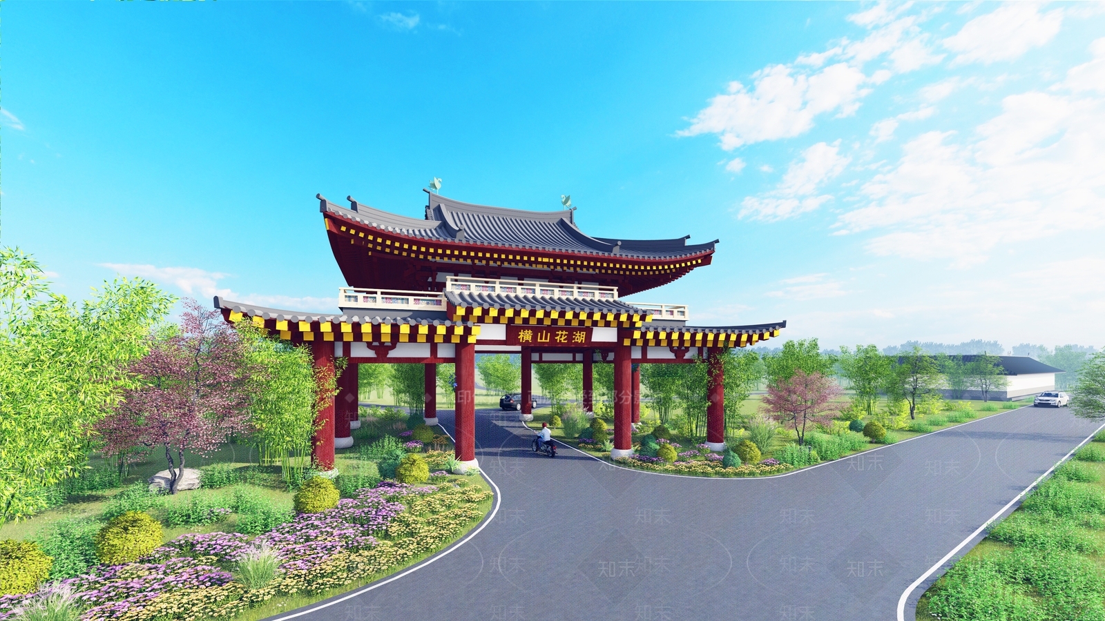 中式风格牌坊SU模型下载【ID:472199580】