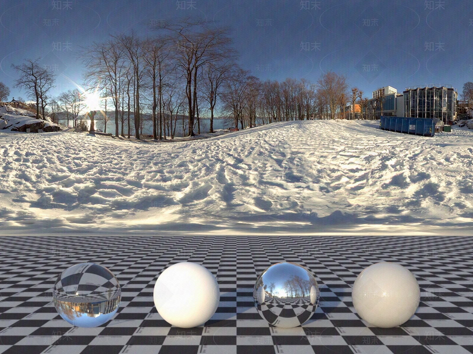 HDR室外雪景贴图下载【ID:572250130】