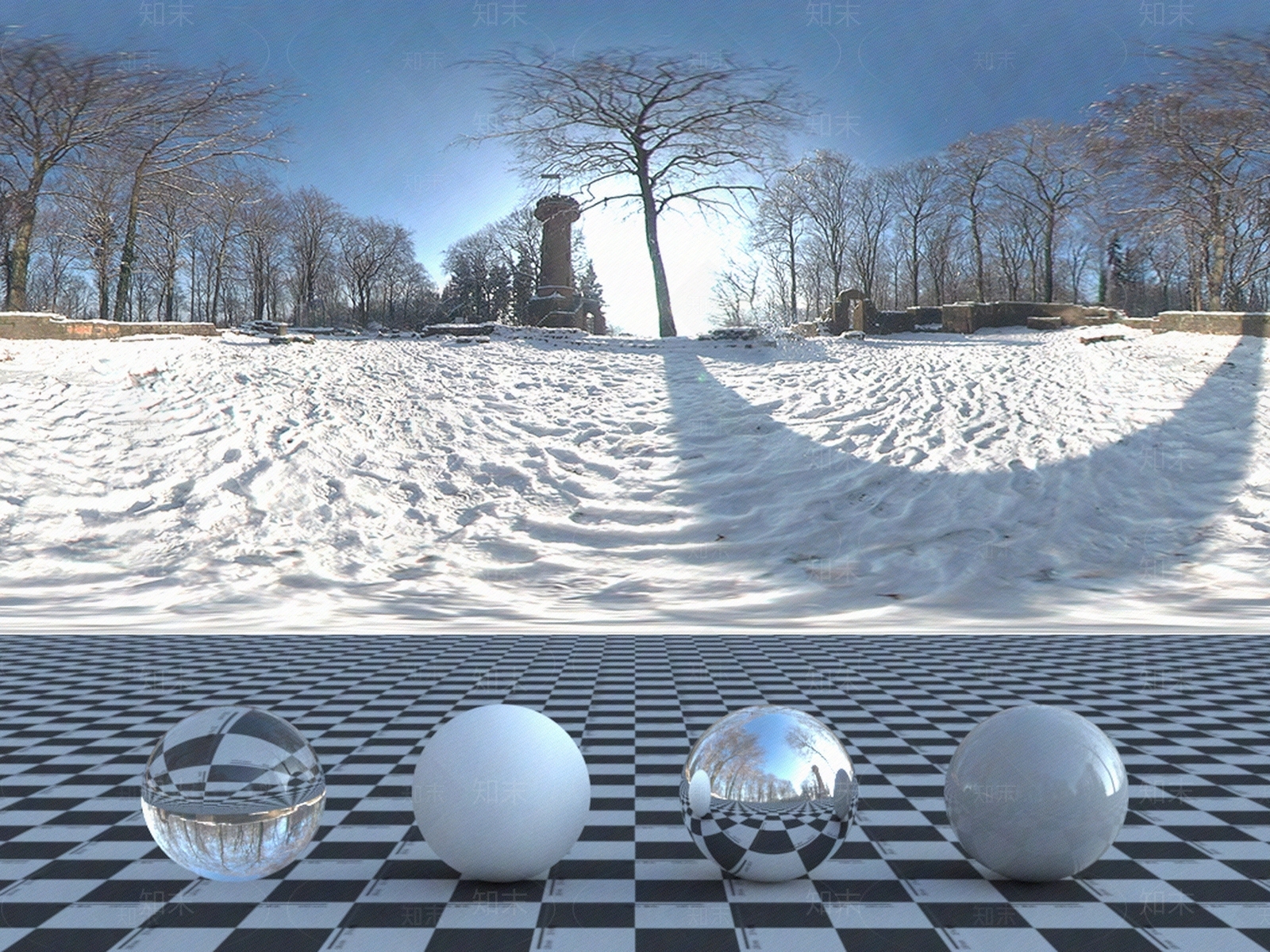 HDR室外雪景贴图下载【ID:572251108】