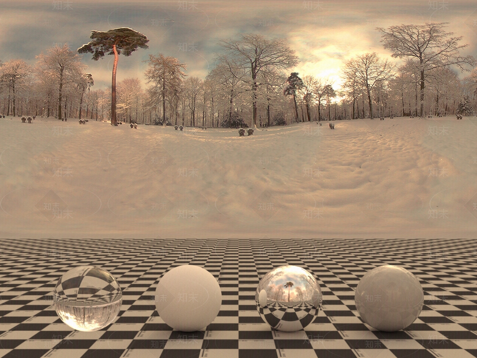 HDR室外雪景贴图下载【ID:572251125】