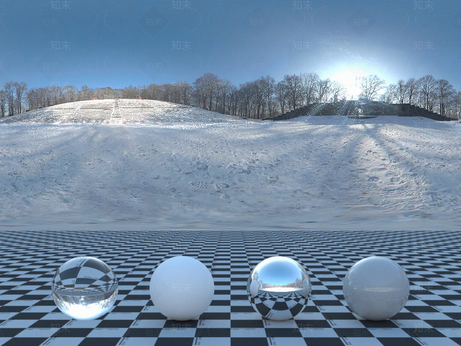 HDR城市室外雪景贴图下载【ID:572251141】