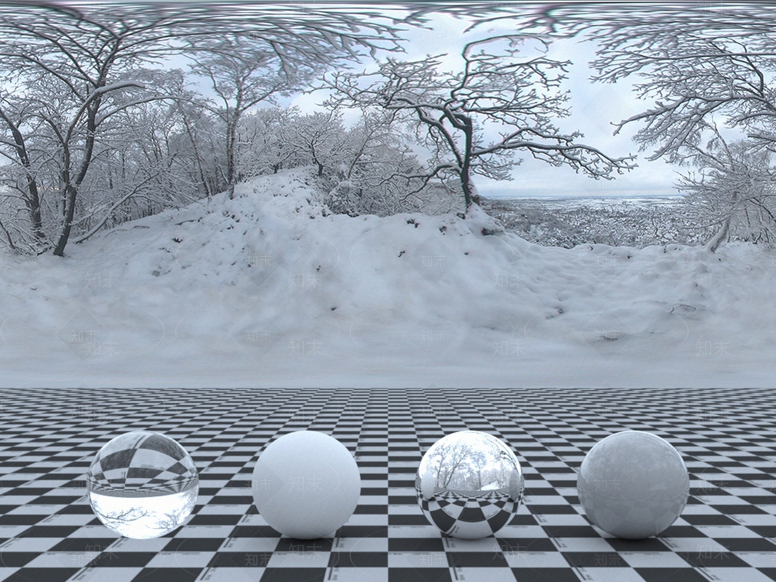 HDR室外雪景贴图下载【ID:572251151】