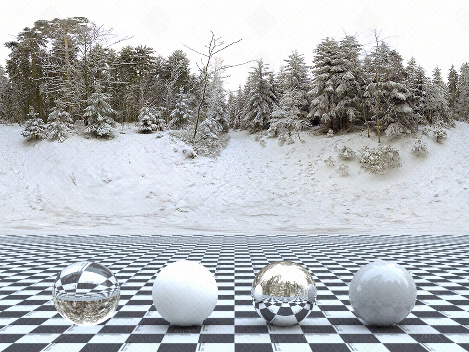 HDR室外雪景贴图下载【ID:572251175】