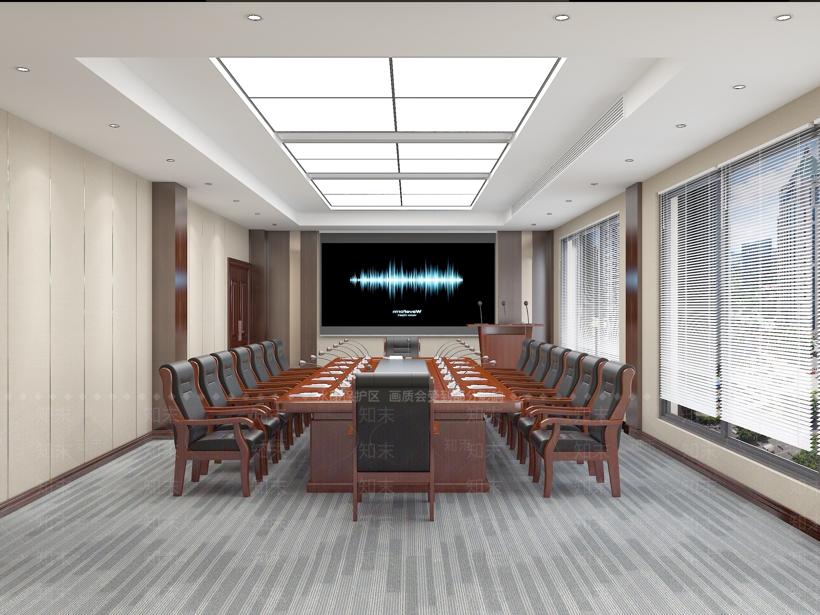 现代会议室3D模型下载【ID:772265819】
