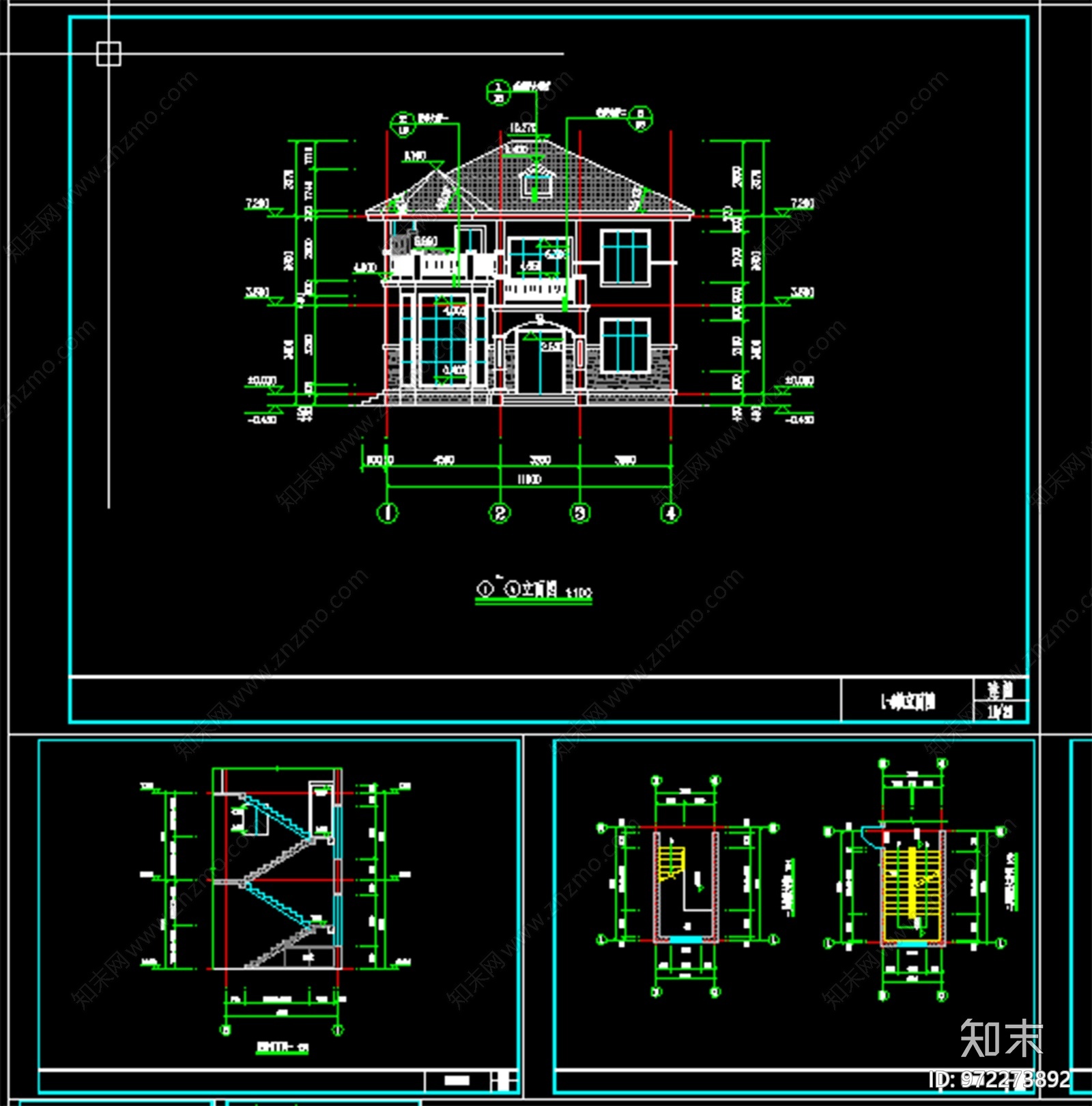 农村别墅自建房建筑施工图下载【ID:972273892】