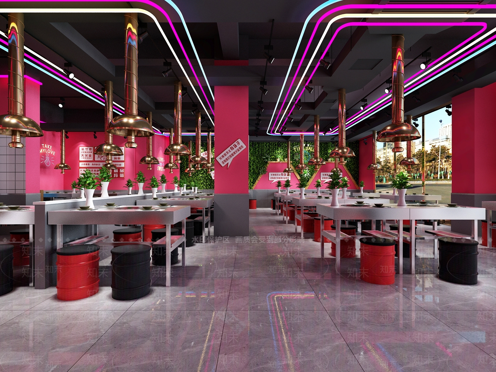 工业风烤肉店3D模型下载【ID:772291877】