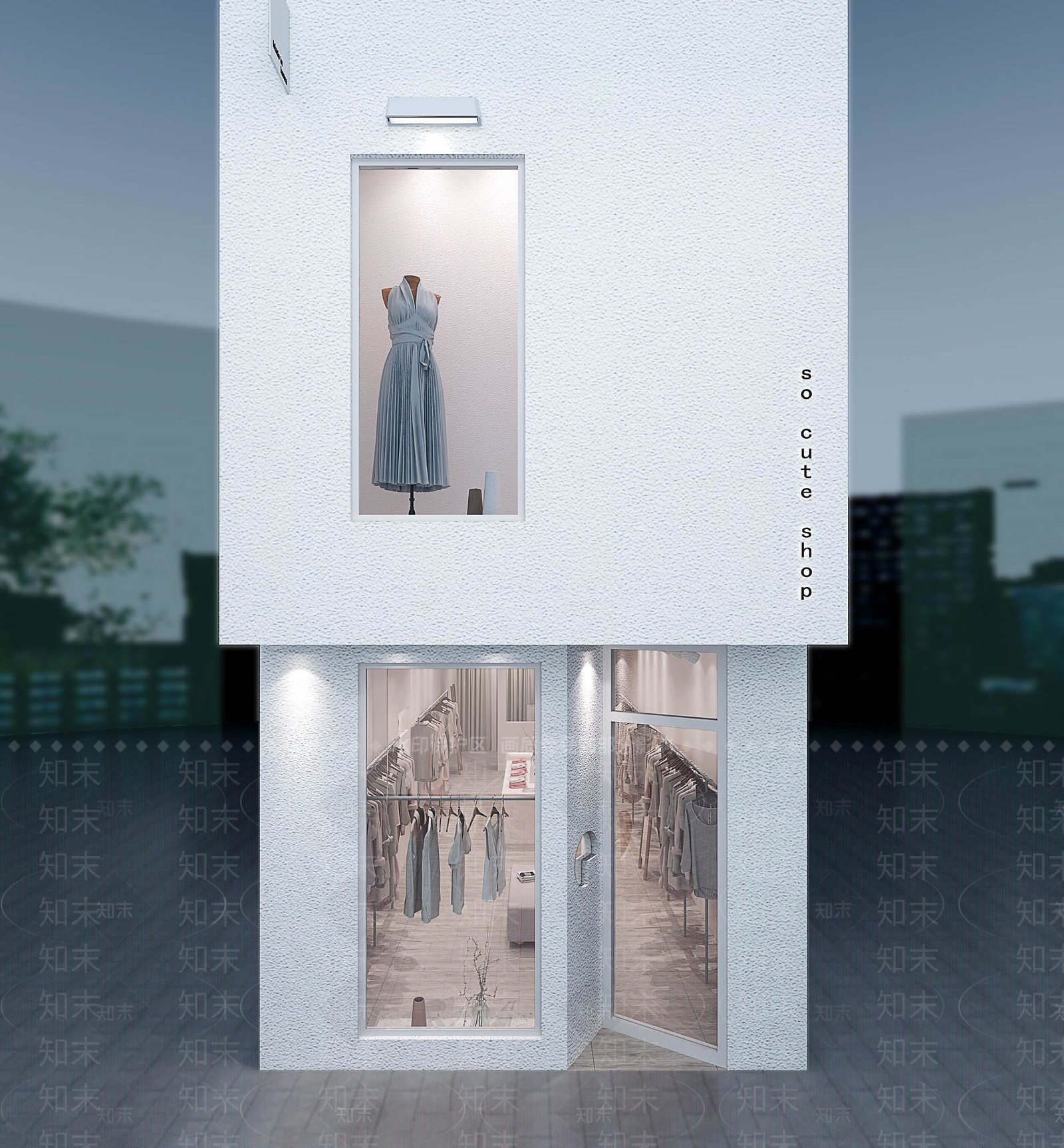 现代服装店门面3D模型下载【ID:972292571】