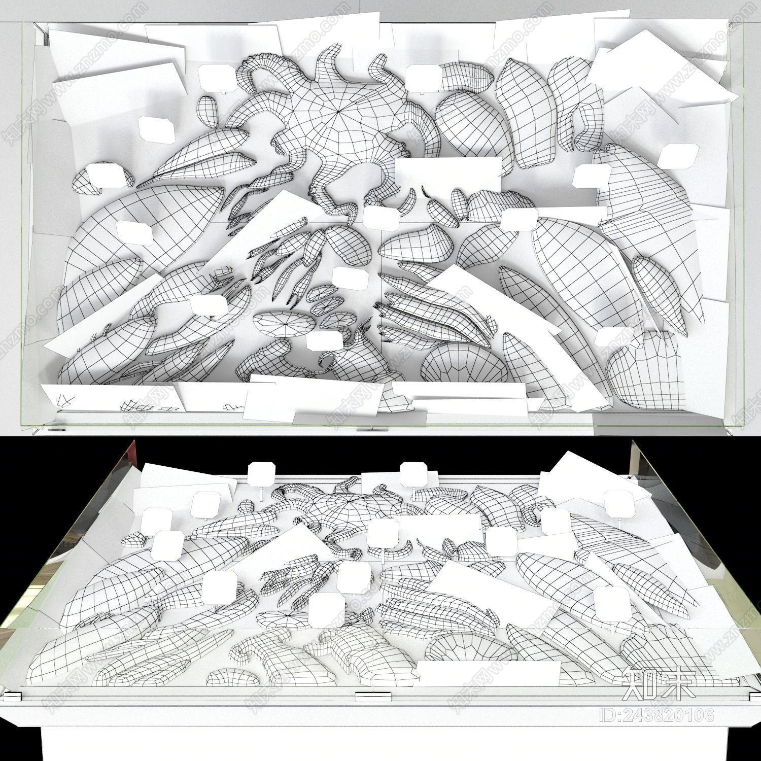 现代超市商场海鲜3D模型下载【ID:243820106】