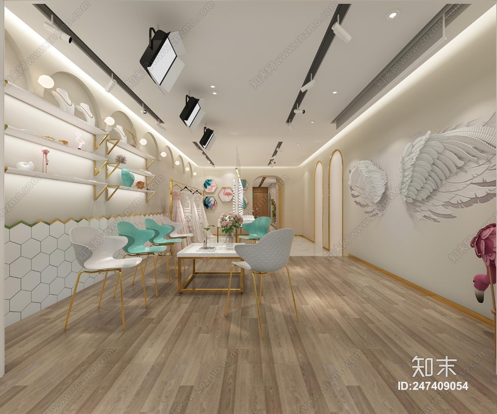 现代美甲店3D模型下载【ID:247409054】