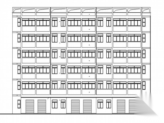 [新安县产业聚集区]某六层公租房建筑施工图cad施工图下载【ID:166223123】