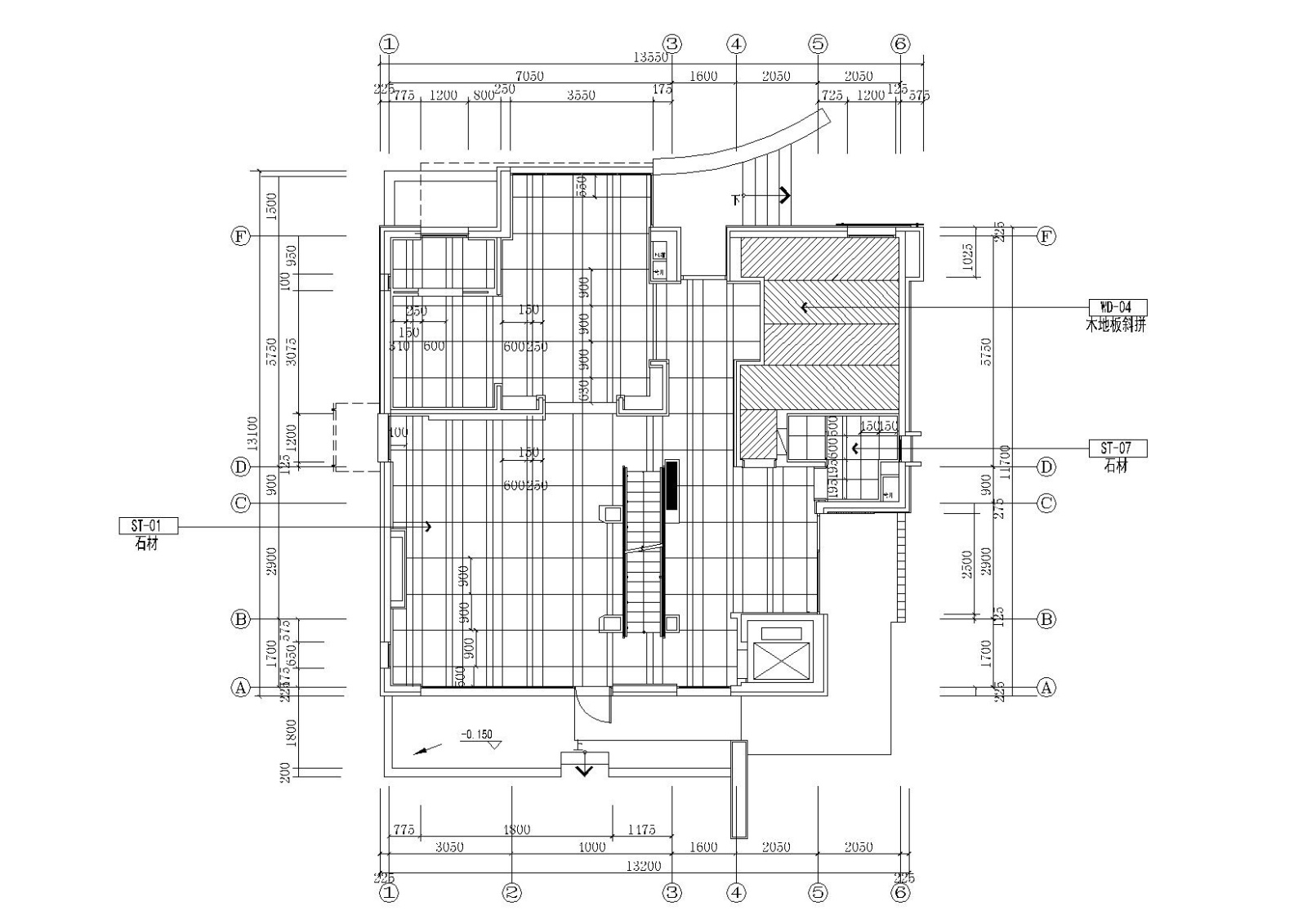 [北京]-天竺澳景园别墅C户型全套施工图cad施工图下载【ID:160501173】