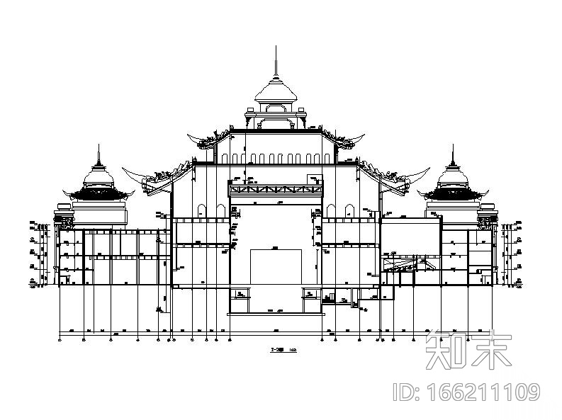 [内蒙古]四层新古典风格多功能文化中心建筑施工图（1...cad施工图下载【ID:166211109】