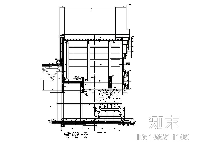 [内蒙古]四层新古典风格多功能文化中心建筑施工图（1...cad施工图下载【ID:166211109】