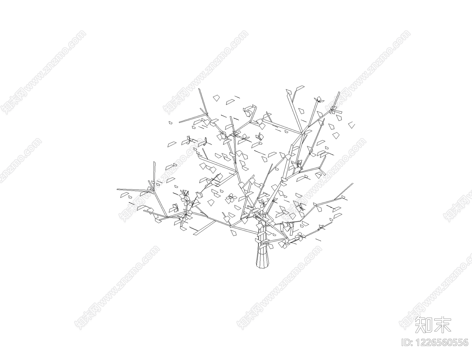 现代乔木种植CAD图纸