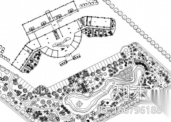 某酒店室外环境景观设计施工图下载【ID:166796188】