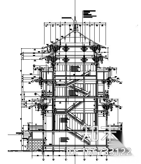 云峰烟水阁建筑方案图cad施工图下载【ID:166733122】