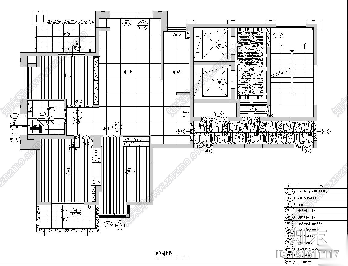 [福建]福州中茵上城国际室内施工图设计（包含CAD+实景图...cad施工图下载【ID:181611117】