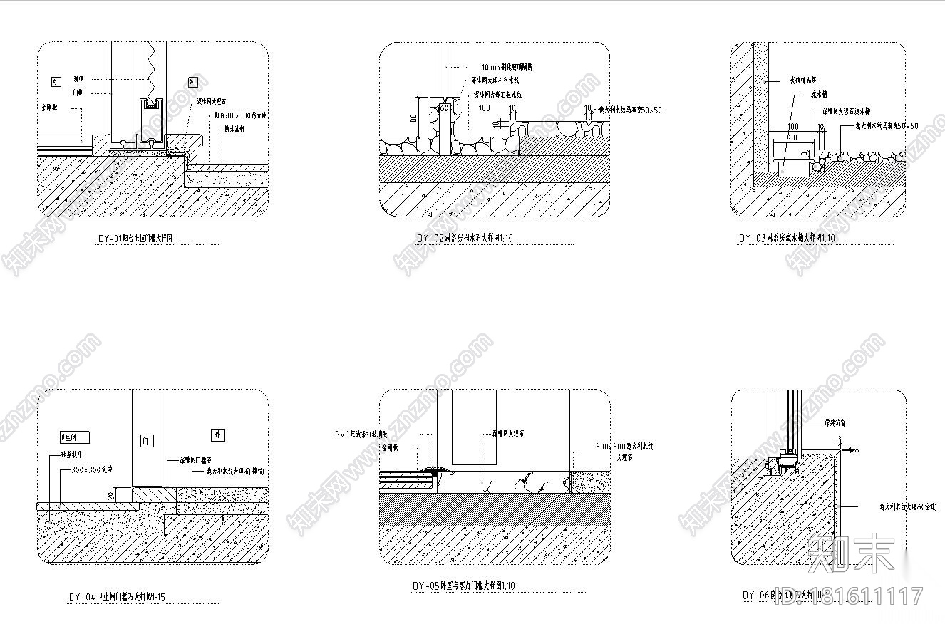 [福建]福州中茵上城国际室内施工图设计（包含CAD+实景图...cad施工图下载【ID:181611117】