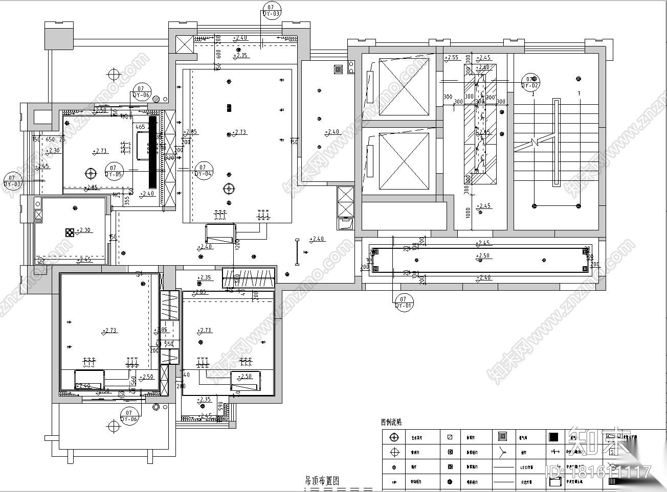 [福建]福州中茵上城国际室内施工图设计（包含CAD+实景图...cad施工图下载【ID:181611117】